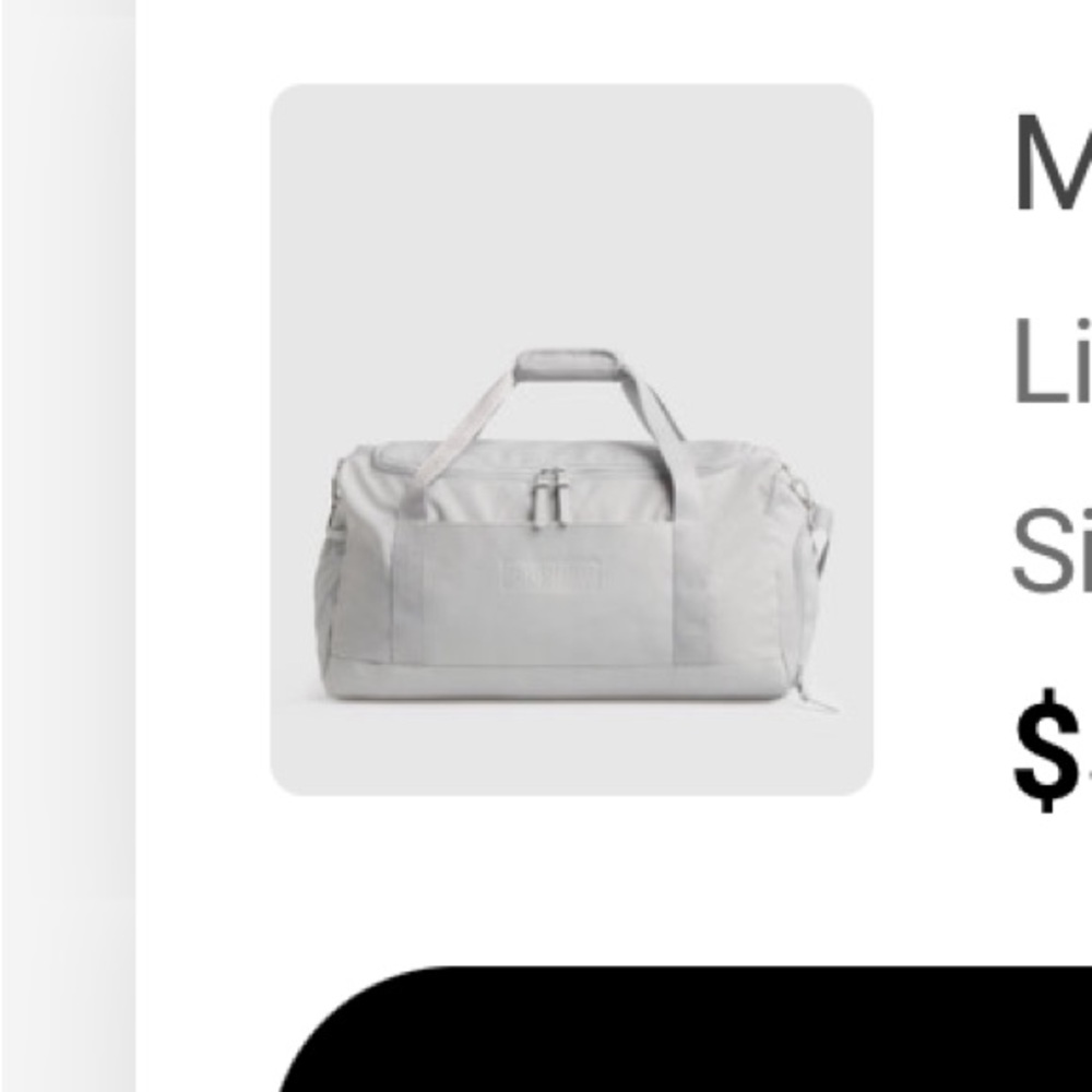 Gymshark Medium everyday gym bag (light grey)